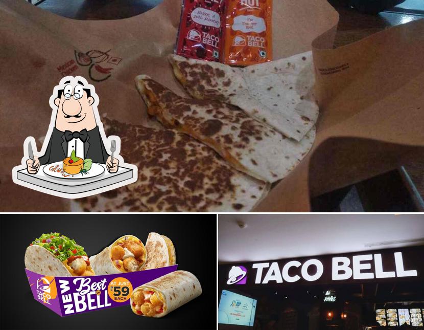 Taco Bell is distinguished by food and exterior