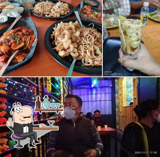 This is the picture showing interior and beverage at Hot Millions