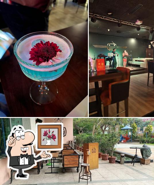 Take a seat at one of the tables at Radioroom