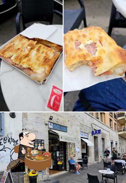 Questa è la foto che presenta la cibo e interni di Nice Bar
