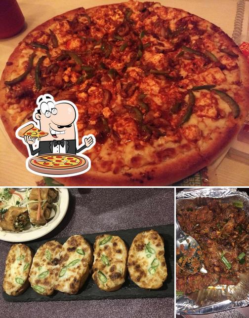 Get pizza at Cafe Palms - Restaurant & Banquet Hall