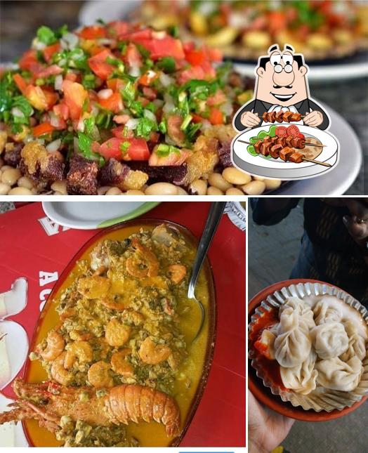 Take a look at the photo showing food and interior at Darjeeling Momos (Ghum)