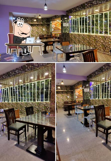 The interior of Aaditya's Spicy Kitchen Family Restaurant