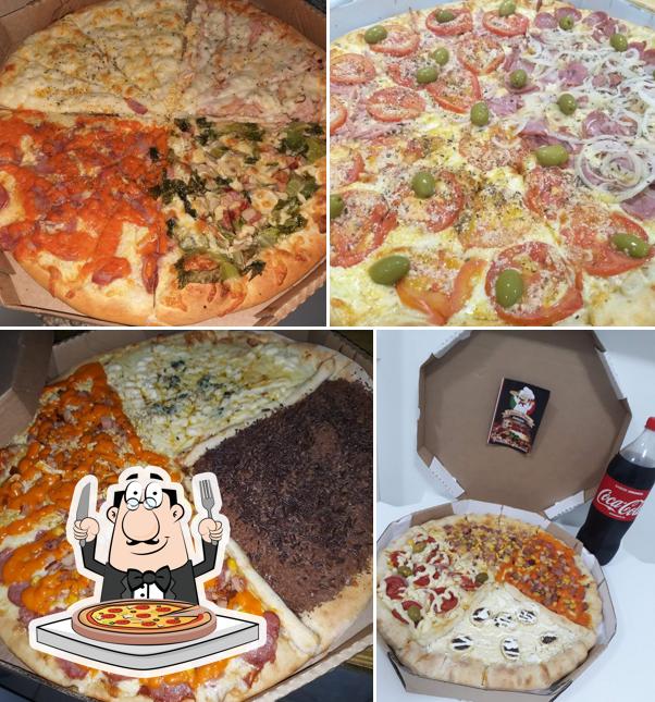 Escolha pizza no Chico's Pizza