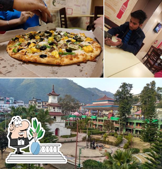 You can get some fresh air at the outside area of Domino's Pizza SMS Complex, Mandi