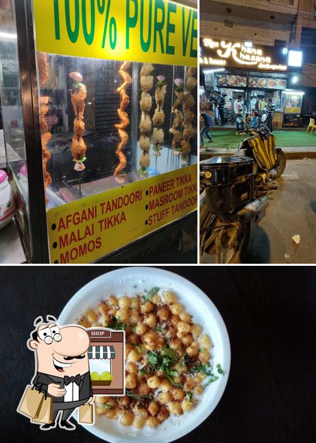 The restaurant's exterior and food