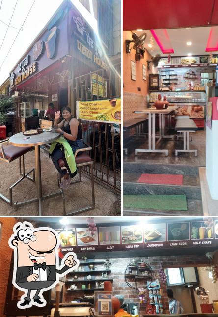 The interior of Pet puja Pure Veg