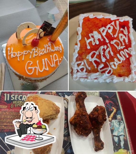 KFC serves a selection of desserts