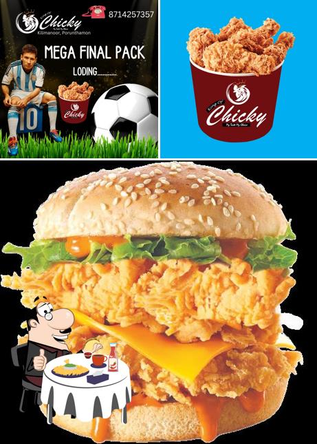 Hamburger at King of Chicky Kilimanoor
