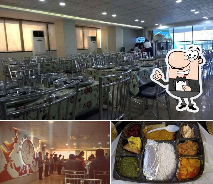 The image of interior and food at Sasumaa Gujarati Thali
