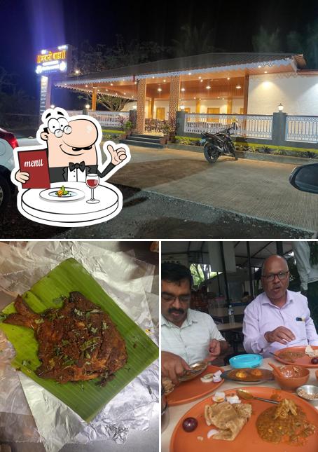 The image of food and exterior at Hotel Jai Bhawani
