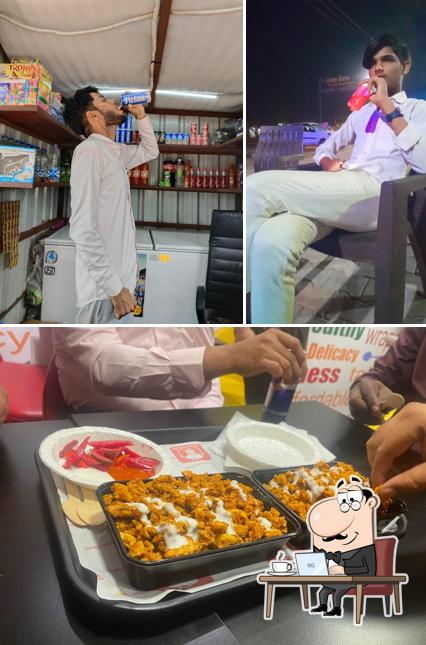 This is the picture showing interior and food at Zam Zam family restaurant