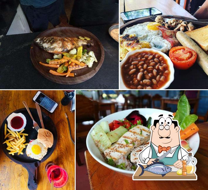 Grilled salmon at Pop in Cafe