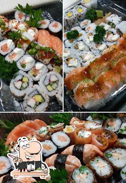 Sushi é um famoso refeição originário do Japão