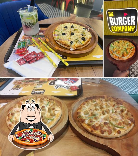 Get pizza at THE BURGER COMPANY