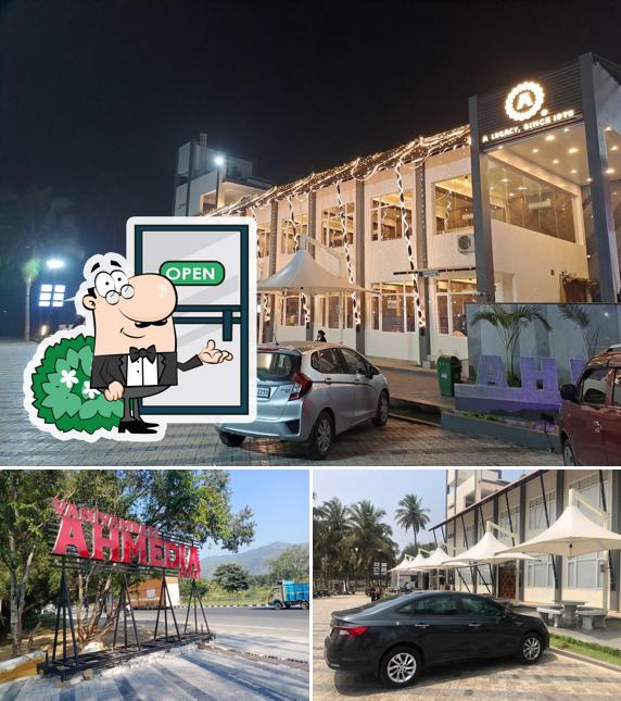 Take a look at the picture depicting exterior and interior at Ahmedia Restaurant Vaniyambadi Since 1975