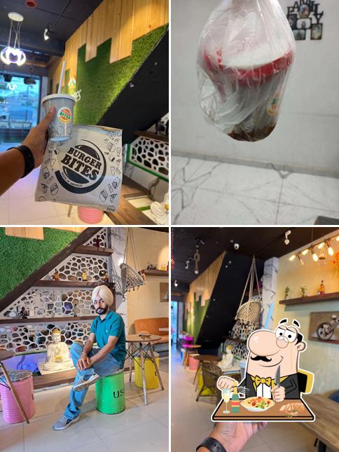 Check out the image displaying food and interior at Burger Bites