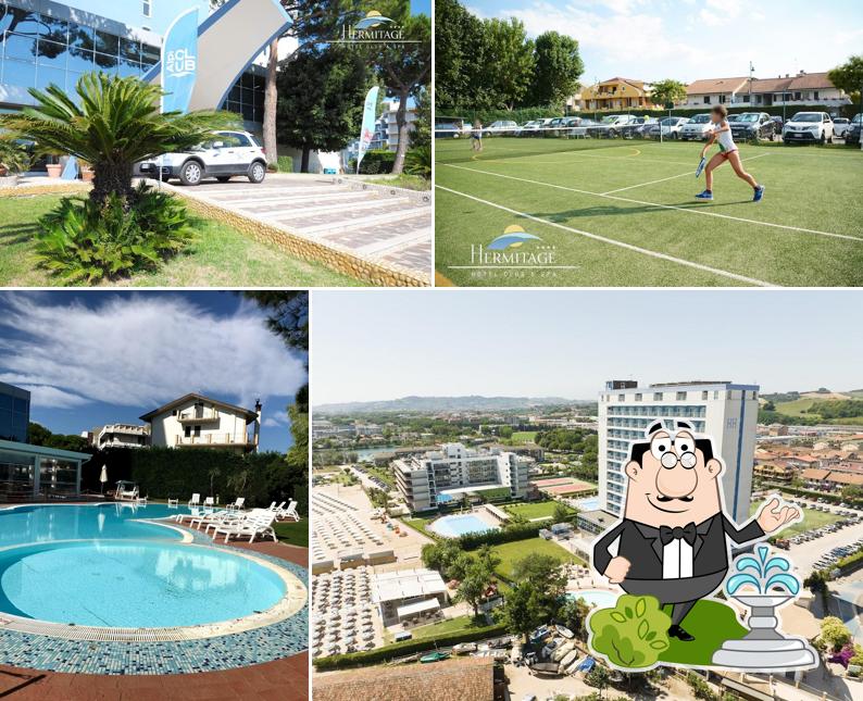 Goditi la vista dagli esterni di Hermitage Hotel