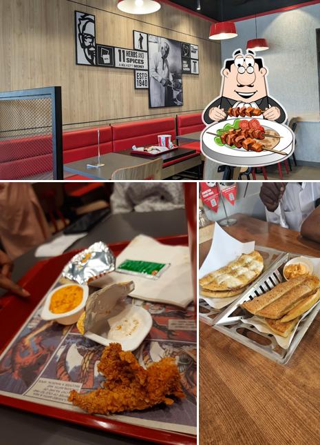 The photo of KFC’s food and interior