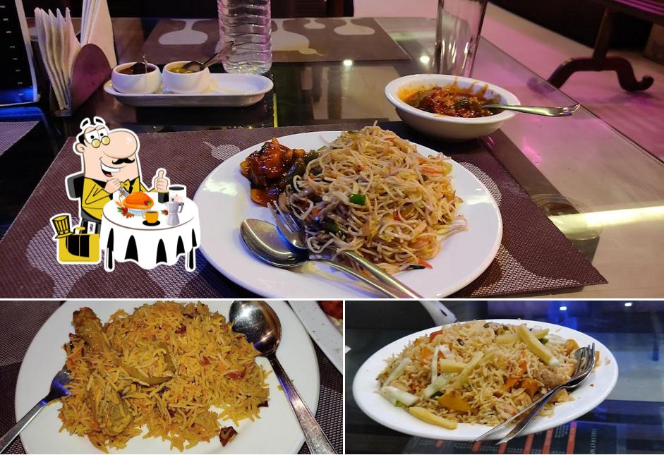 Food at Cosmic Grill restaurant