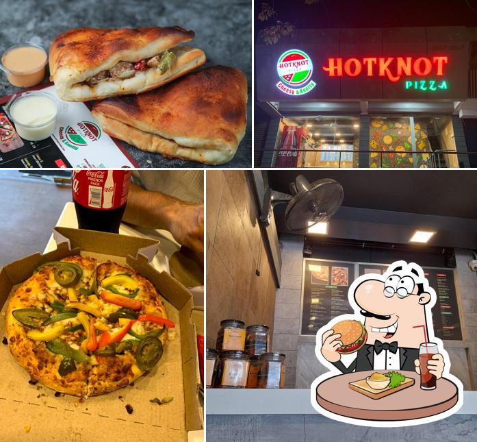 Get a burger at HOTKNOT PIZZA MANGALORE