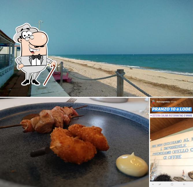 La immagine della esterno e cibo di Osteria Salina Ristorantino d'Amare