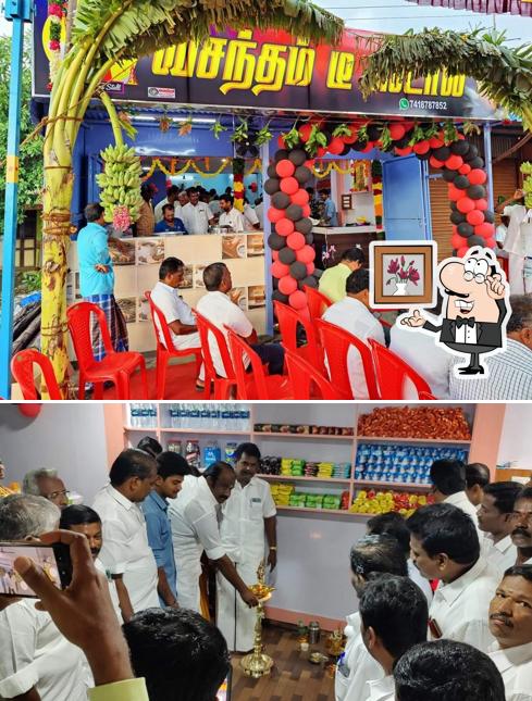 The interior of Vasantham Tea stall