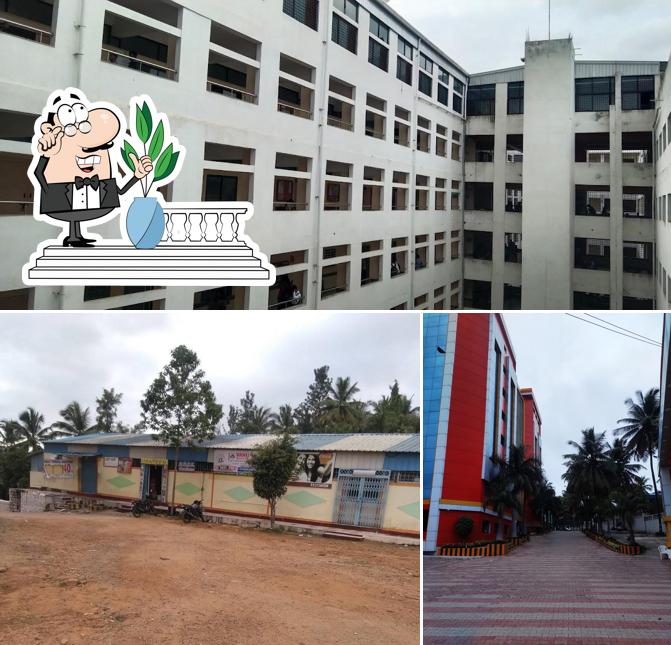 You can get some fresh air at the outside area of Rajarajeswari College of Engineering Canteen