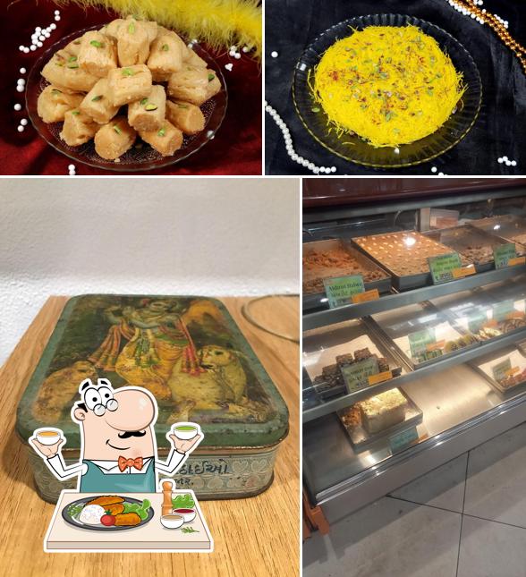 Take a look at the picture depicting food and interior at Ramesh Mithai