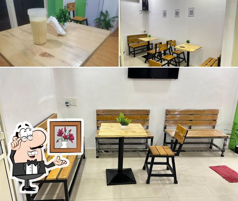 The interior of Sip Station Best Cafe in Maninagar Ahmedabad