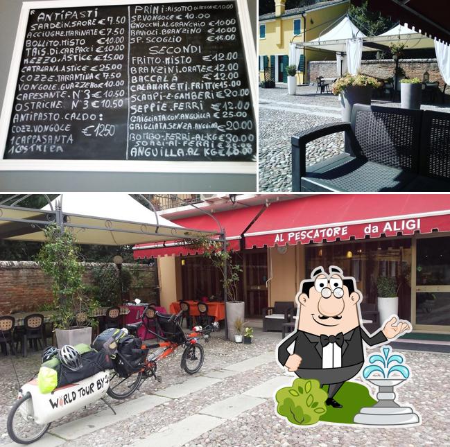 Guarda la foto che mostra la esterno e lavagna di Trattoria al Pescatore da Aligi