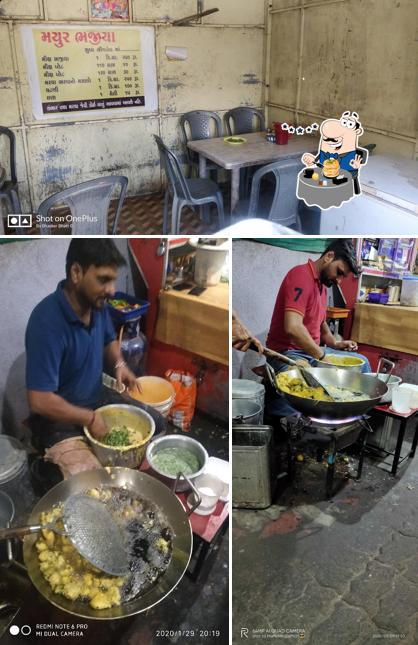 Among various things one can find food and interior at Bajarang Bhajiya and Nasta house