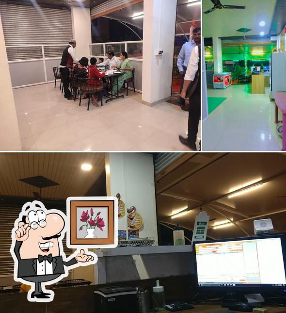The interior of Hotel Vrundavan Pure Veg