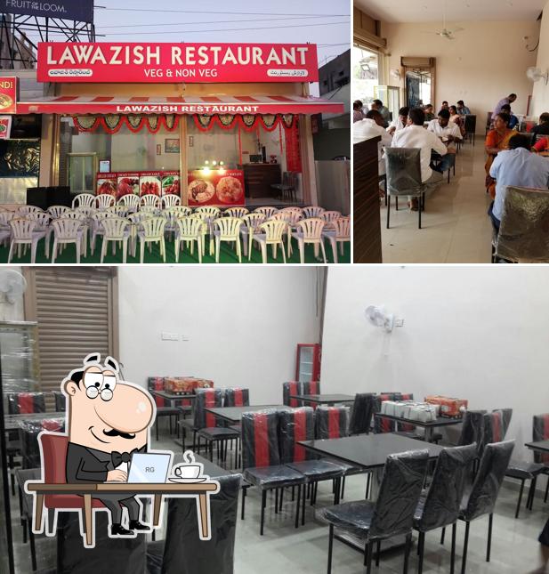 The interior of Lawazish Restaurant