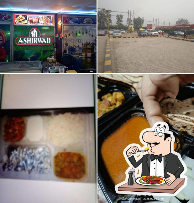 The photo of Ashirwad Pure Veg Dhaba’s food and exterior