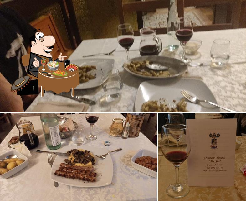 La cibo e vino del ristorante