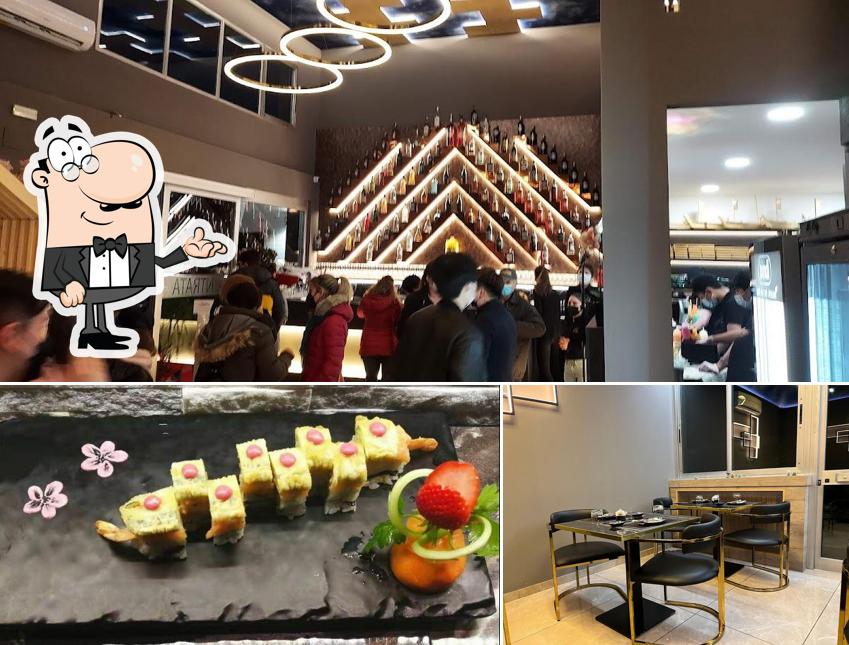 Questa è la foto che raffigura la interni e cibo di Sushi California