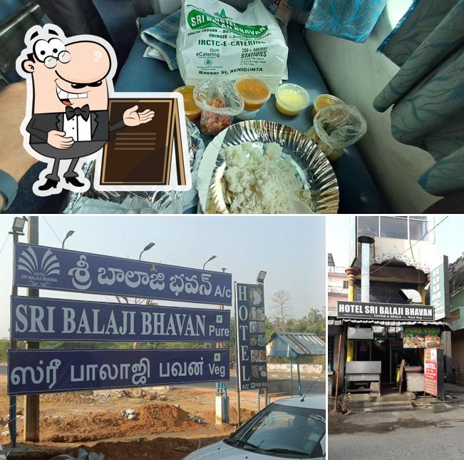 The picture of Sri Balaji Bhavan’s exterior and food