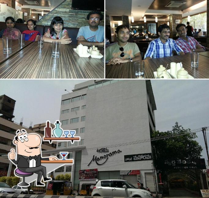 Among various things one can find interior and exterior at Hotel Manorama