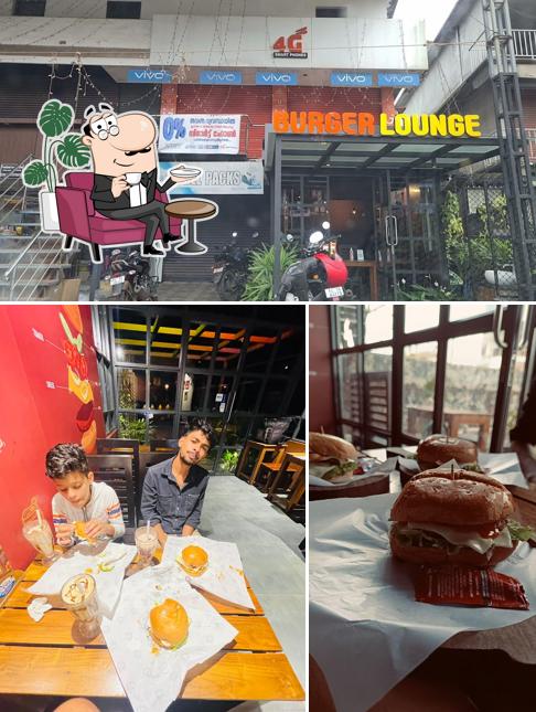 The interior of Burger Lounge Grapas Burger Lounge