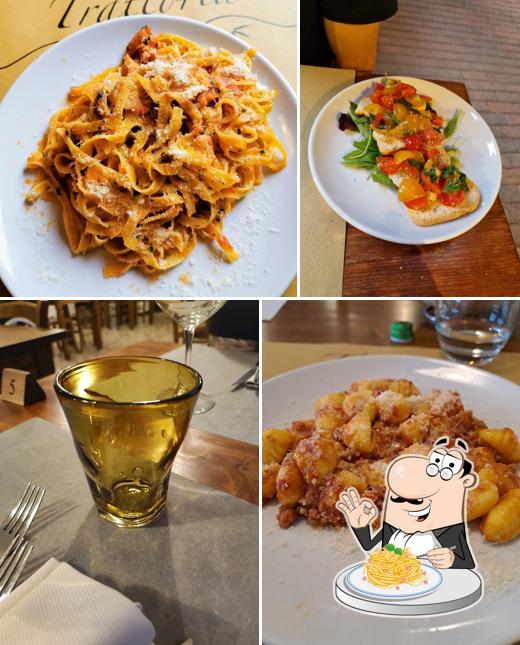 Spaghetti alla carbonara al Trattoria La Bassa