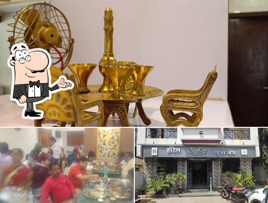 Take a seat at one of the tables at Hotel Amantran