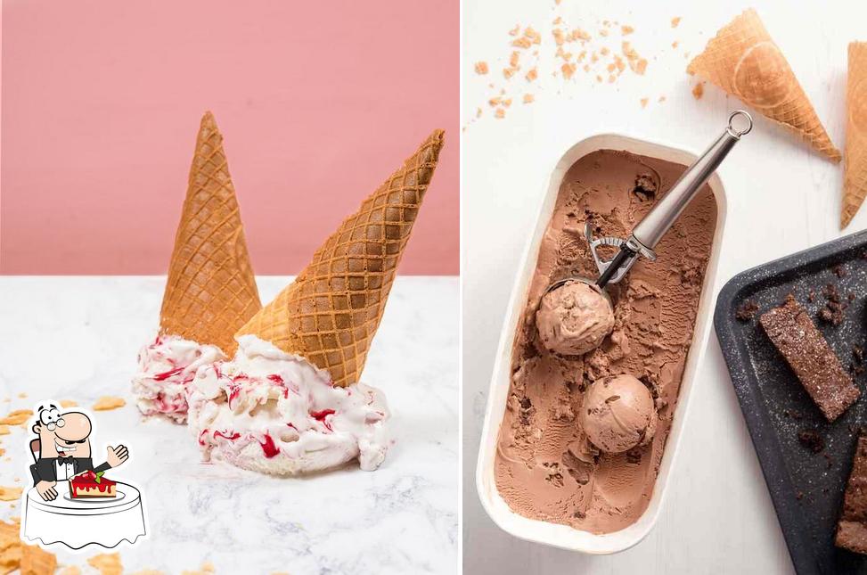 Amadora Gourmet Ice Cream & Sorbet offers a selection of desserts