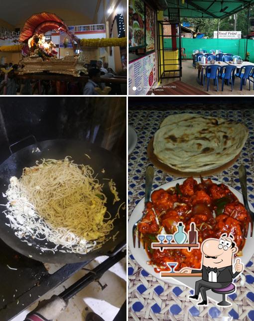 The image of FOOD POINT’s interior and food