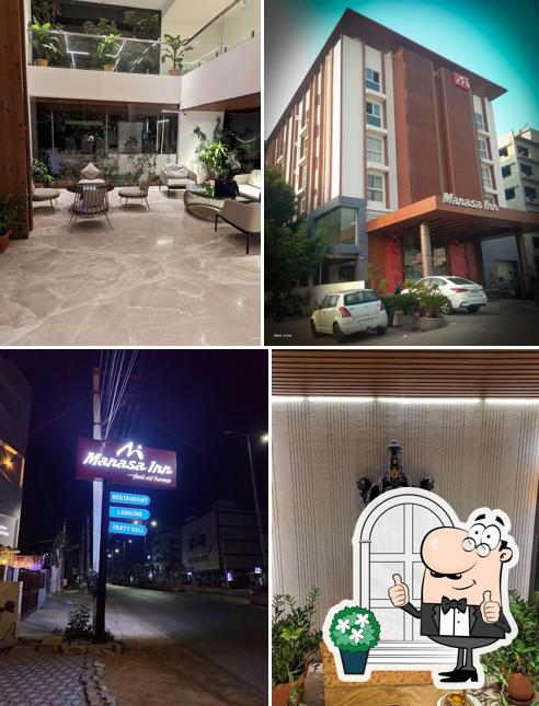 The exterior of Manasa Inn