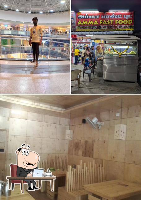 The interior of AMMA FAST FOOD