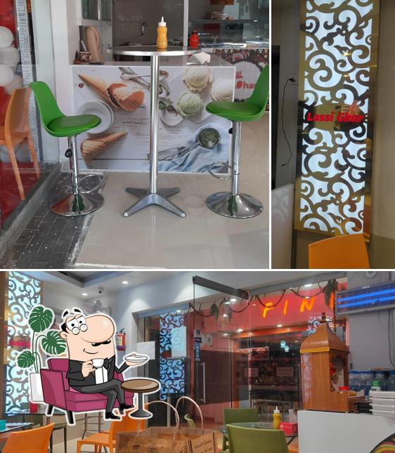 The interior of Lassi Ghar South Indian Chinese Fast Food