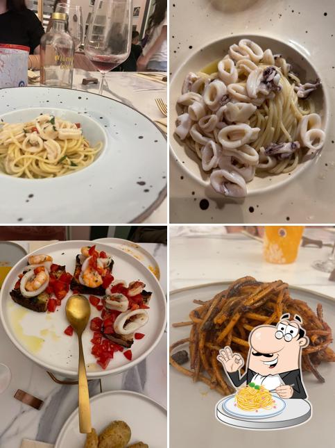 Spaghetti alla carbonara al Marinella Bistrot