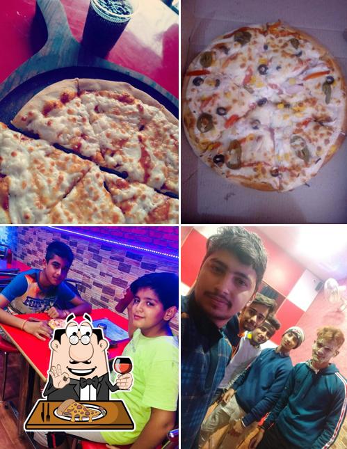Pick pizza at D Pizza Box