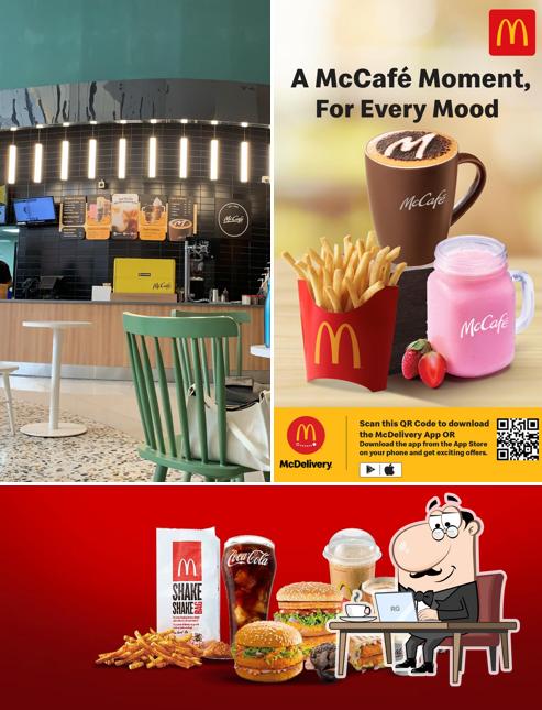 The interior of McDonald's